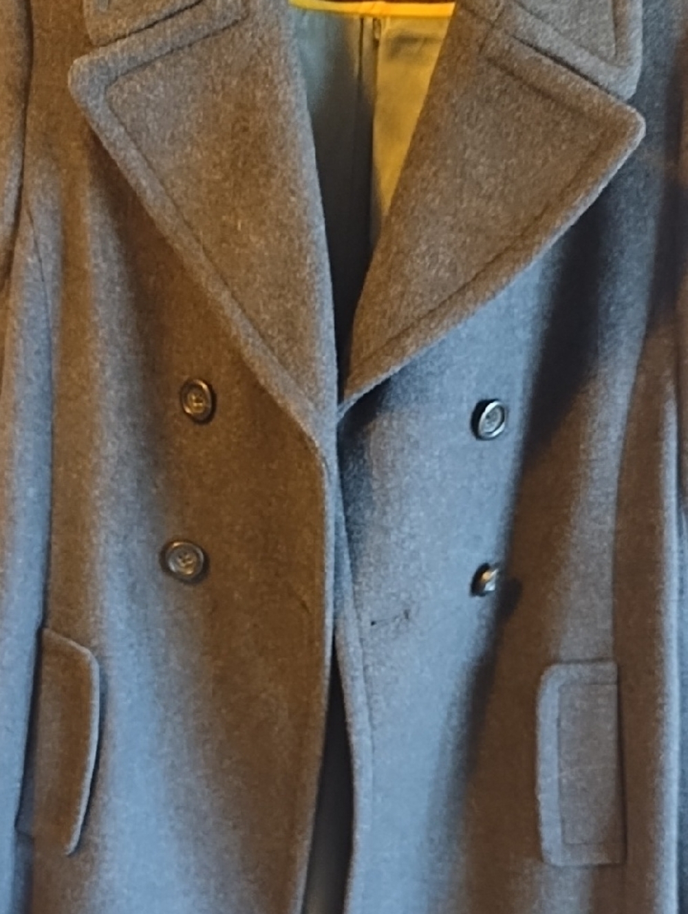 J. Crew Women's Dark Gray Wool Blend Double-Breasted Pea Coat - Picture 7 of 12